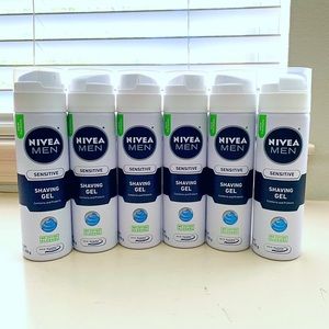 (6) Nivea Men Sensitive Shaving Gels NEW!